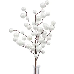 17" Dangly Glitter Ball Pick: White