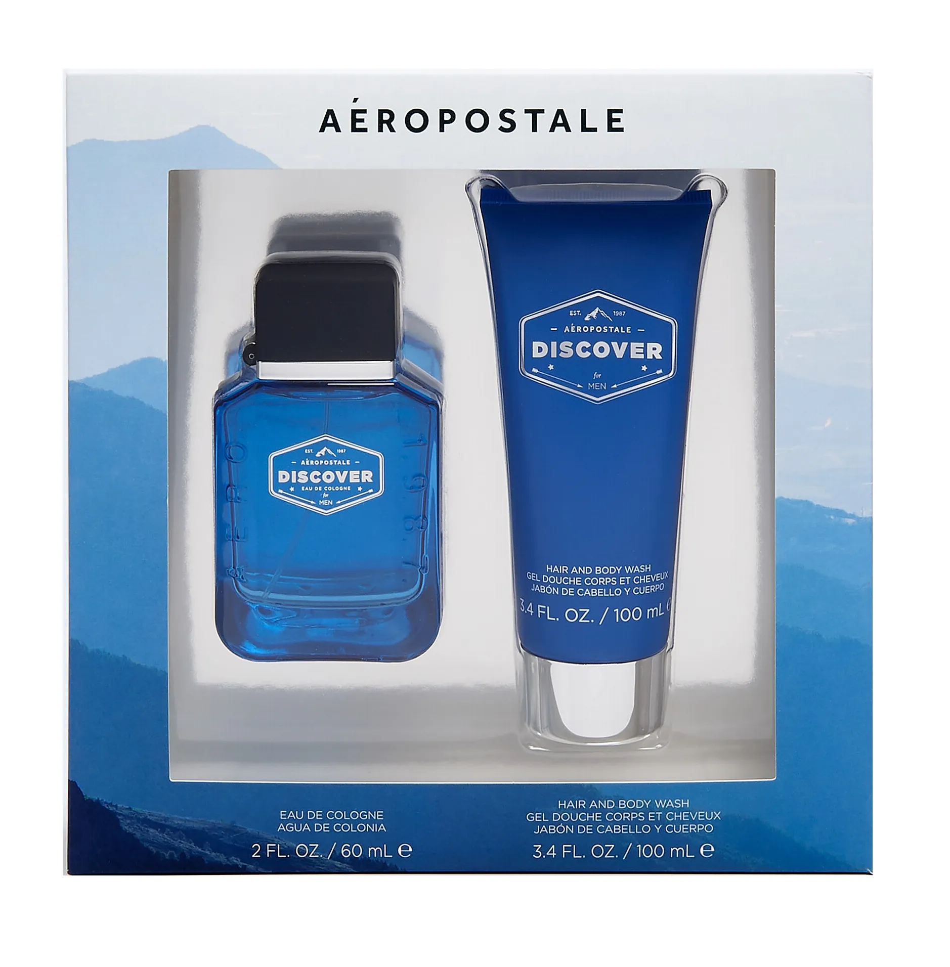 Aeropostale Discover 2PCS Gift Set - 60ML EDC Spray   100ML Shower Gel (Men)