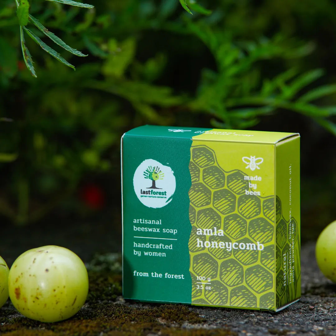 Artisanal Handmade 'Honeycomb' Beeswax Soap – Amla - Last Forest