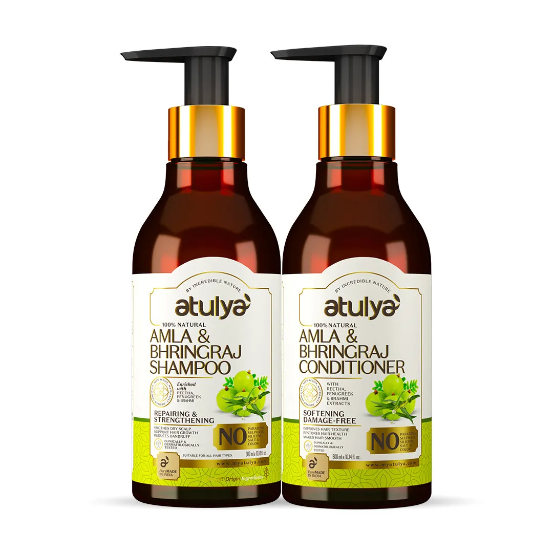 Atulya Amla & Bhringraj Shampoo & Conditioner Combo (300ml each) (Buy 7 Products & Get Rs.700 Off)