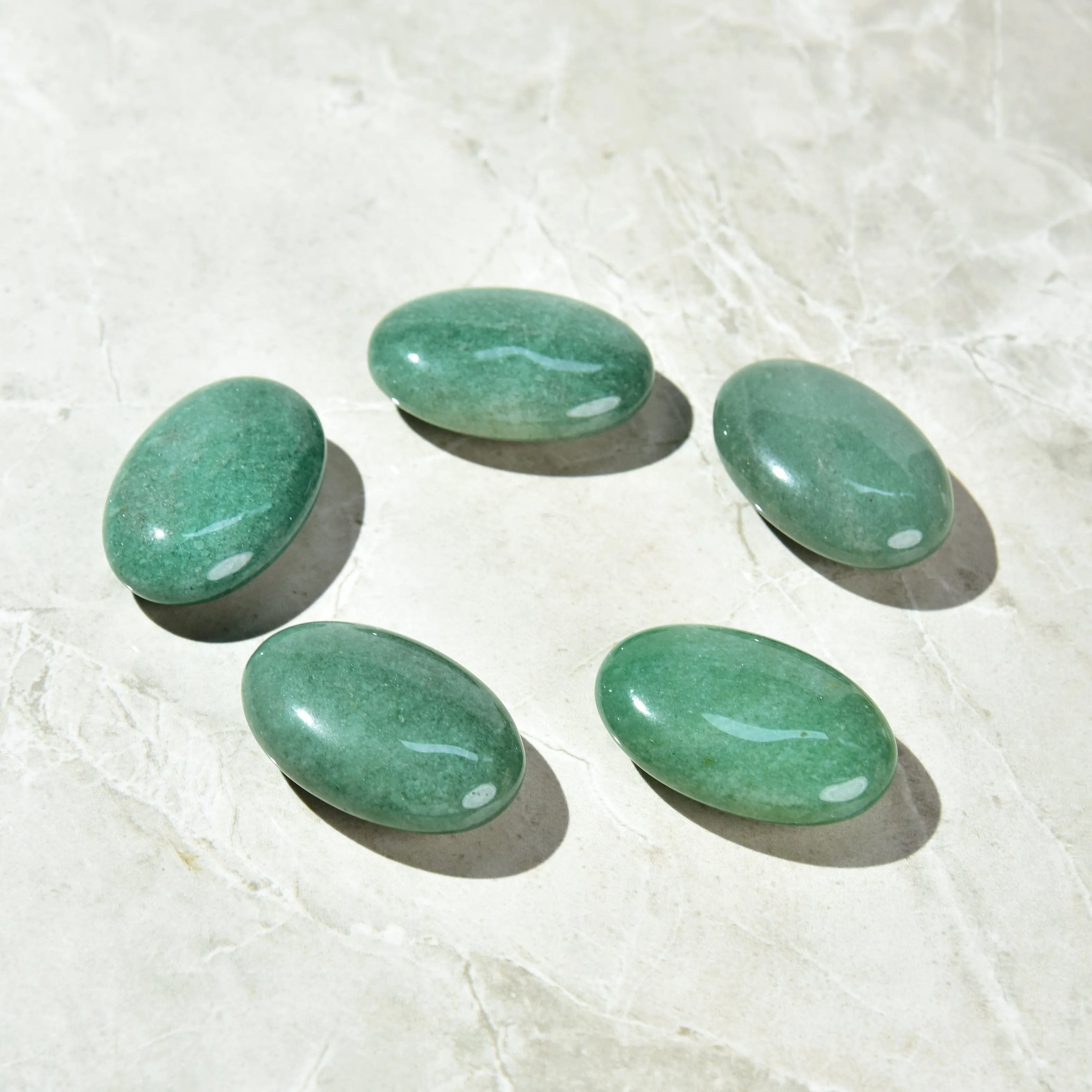 Aventurine Palm Stone Natural Gemstone Carving