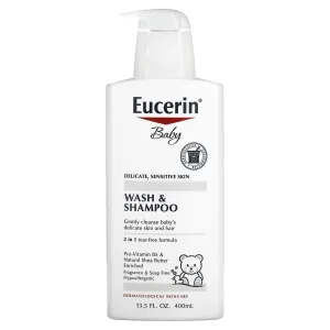 Baby, Wash & Shampoo, Fragrance Free, 13.5 fl oz (400 ml)