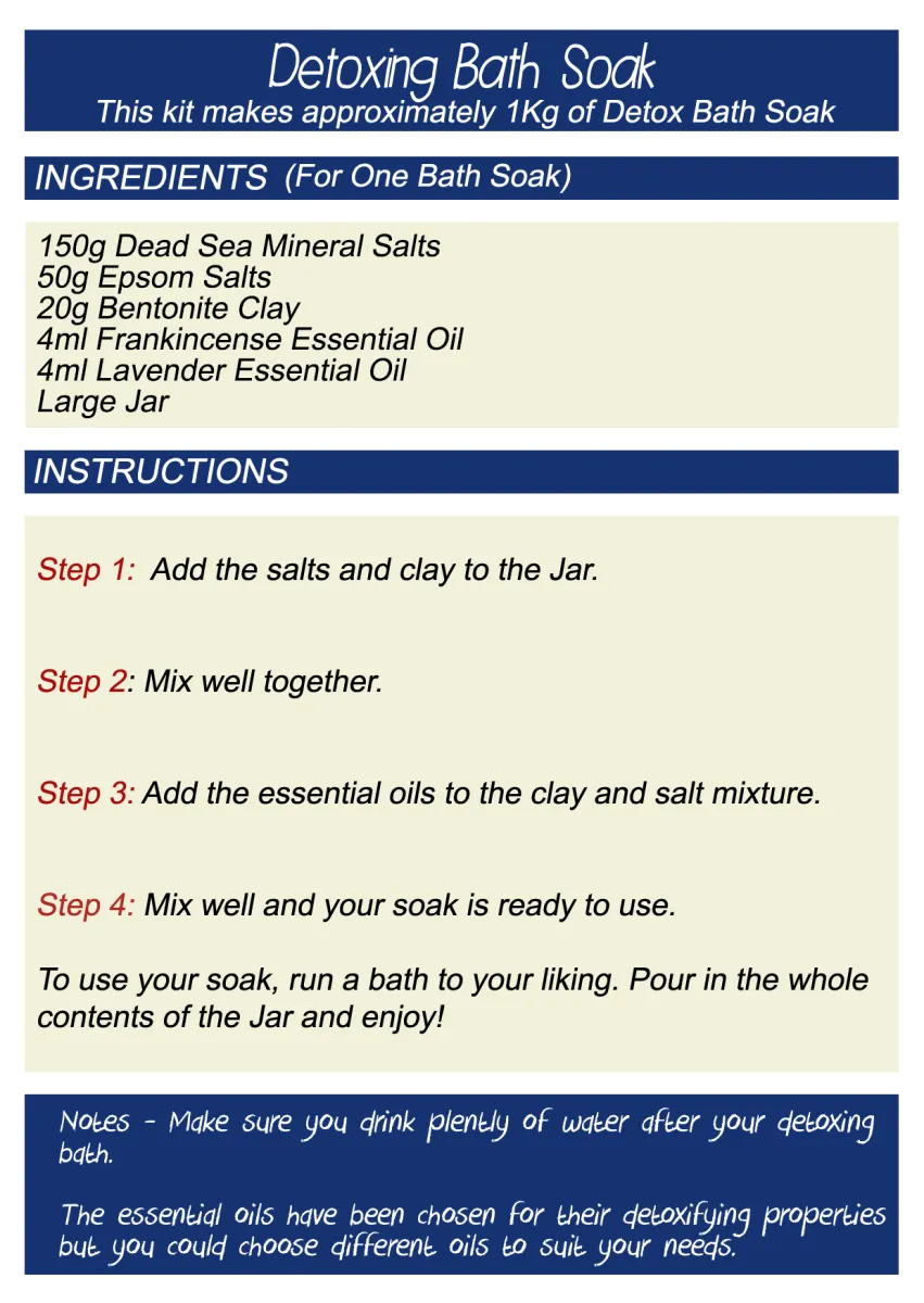 Create Your Own  Detox Bath Soak