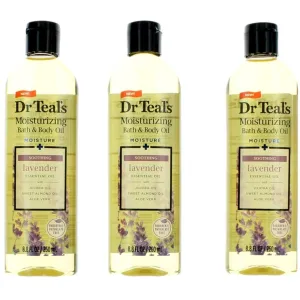 Dr. Teal's Unisex Bath and Body Oil - 3 Pack Soothing Lavender Moisturizing, 8.8oz