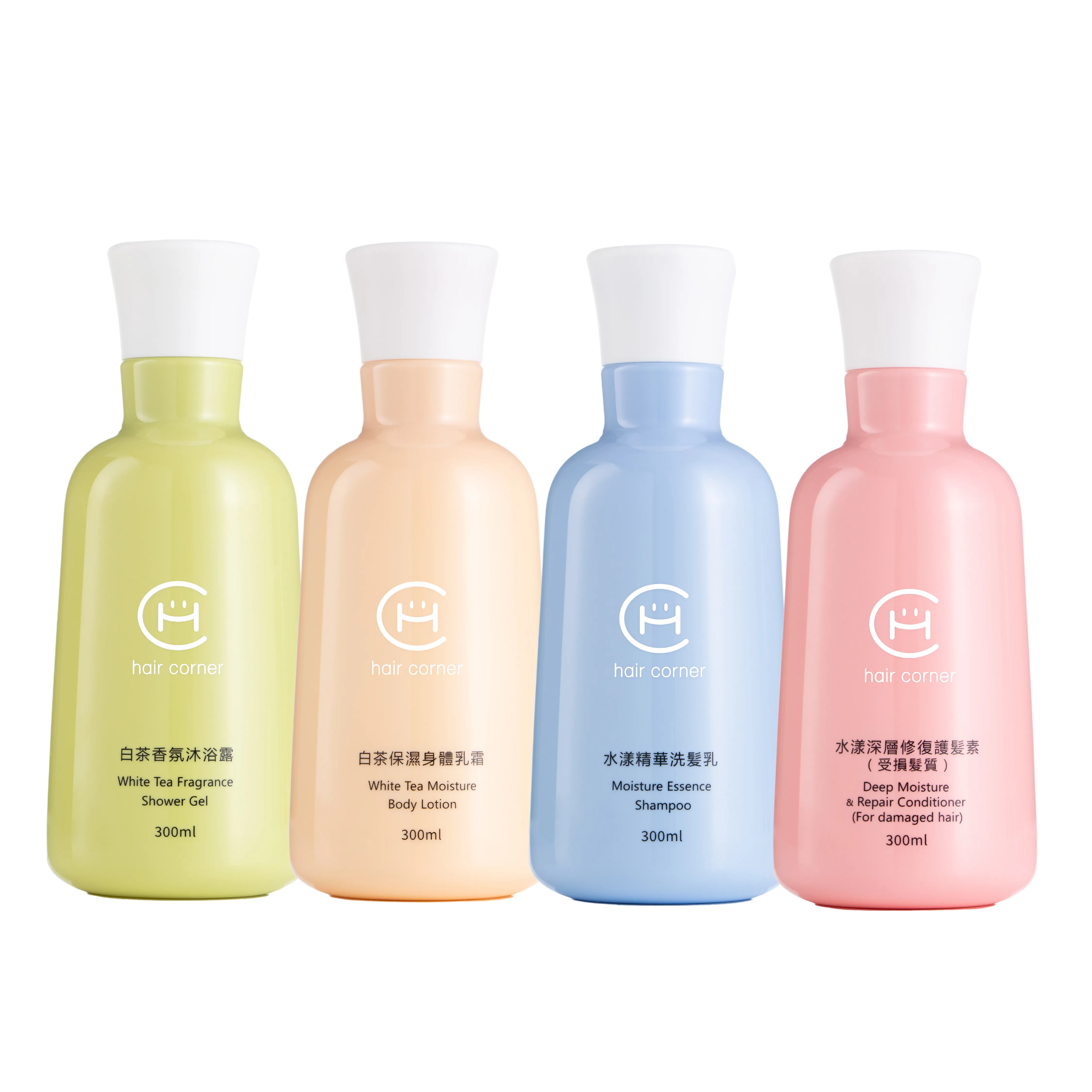 HAIR CORNER White Tea Moisture Set(4 in 1 box)