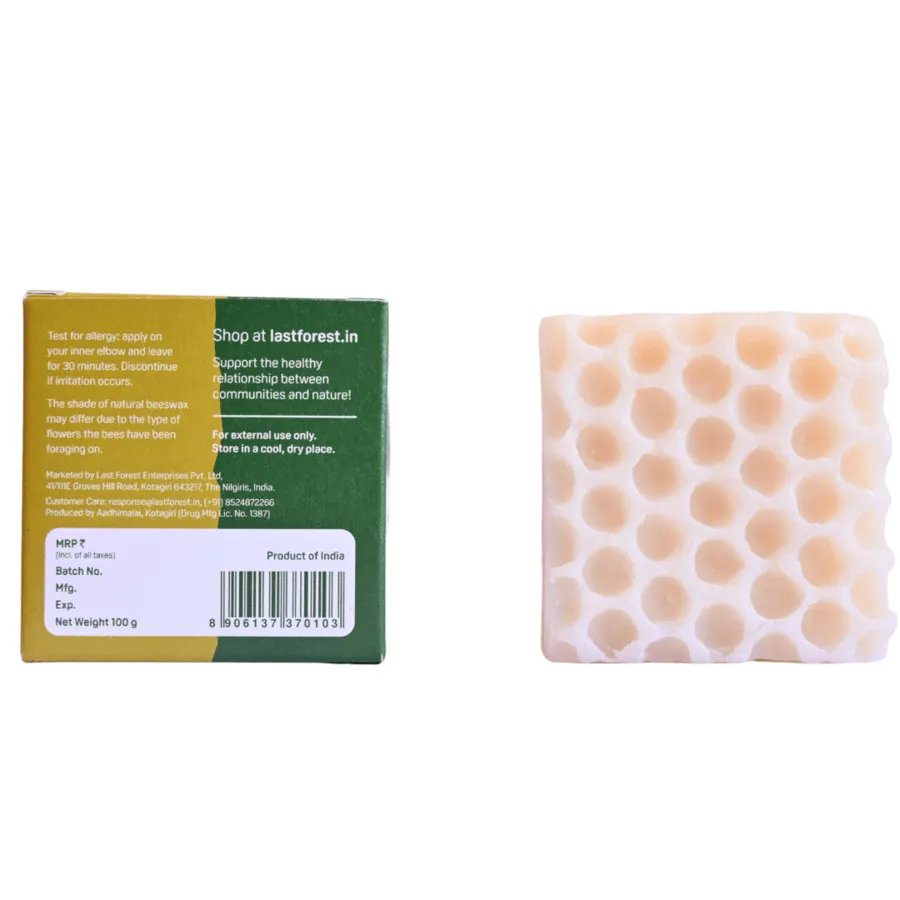 Last Forest Artisanal, Handmade Beeswax Honeycomb Soap 100gms Amla