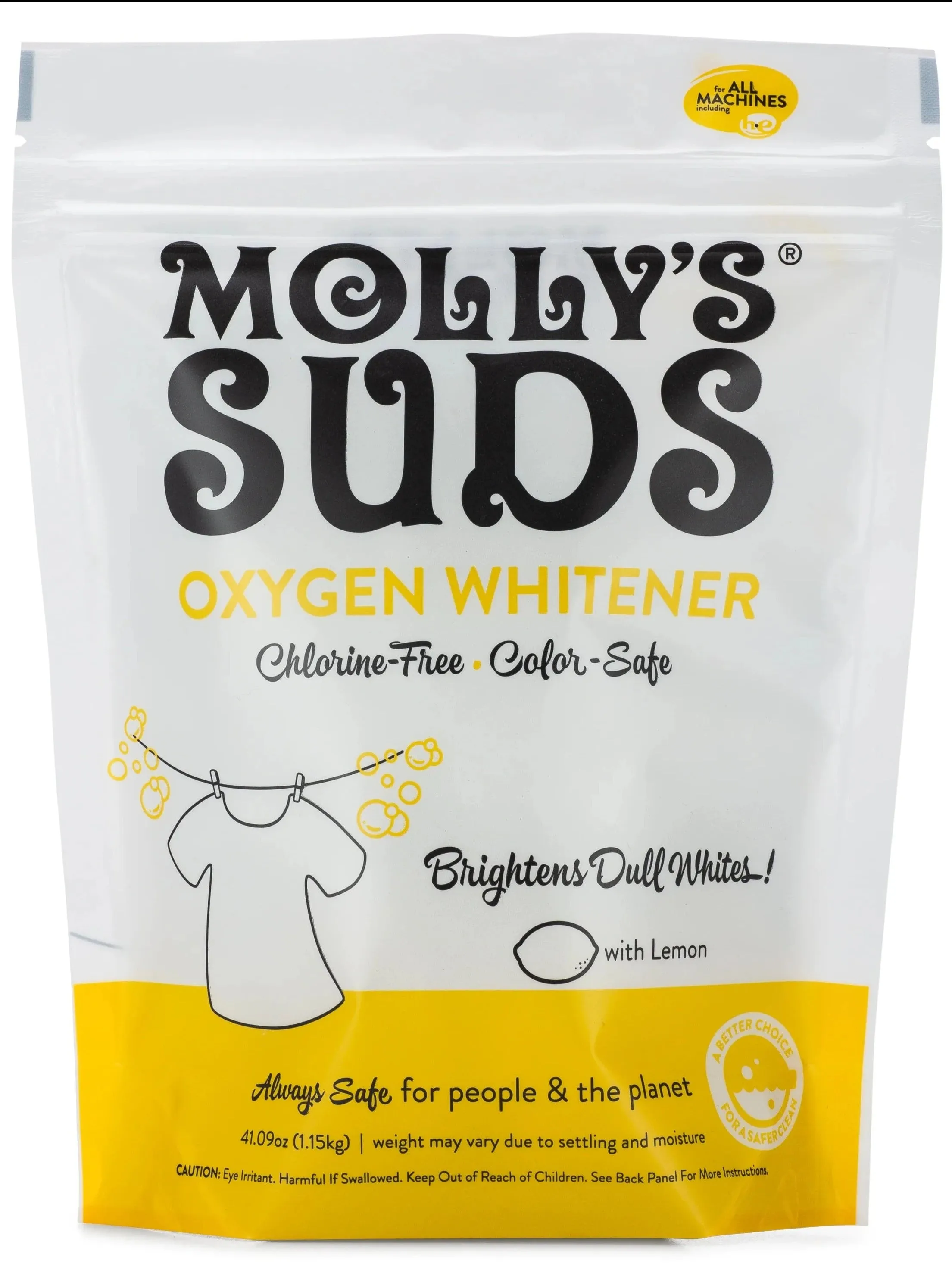 Molly's Suds Oxygen Whitener Chlorine-Free Lemon 41.09oz