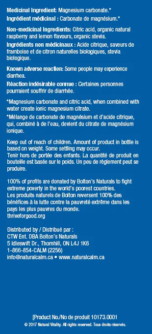 Natural Calm Mag Citrate Powder Cherry Flavour (452G)