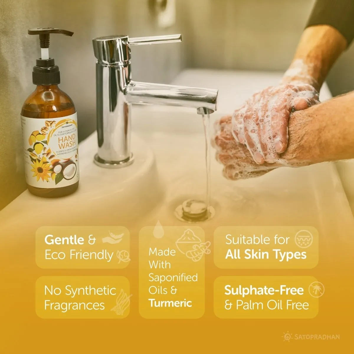 Natural Liquid Handwash 200ml | Saponified Oils & Turmeric