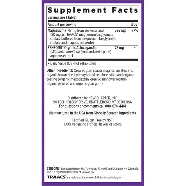 New Chapter Magnesium   Ashwagandha 30 Tablet
