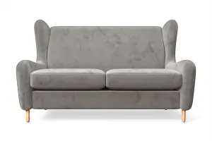 Sassari 2 Seater Sofa Grey Velvet