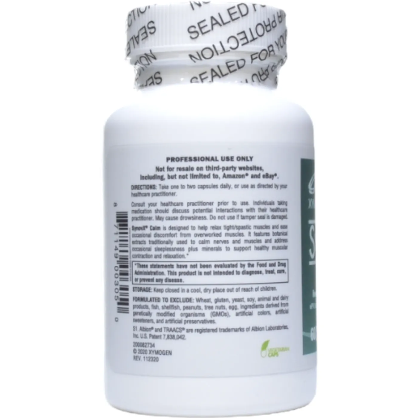 SynovX Calm 60 Capsules by Xymogen