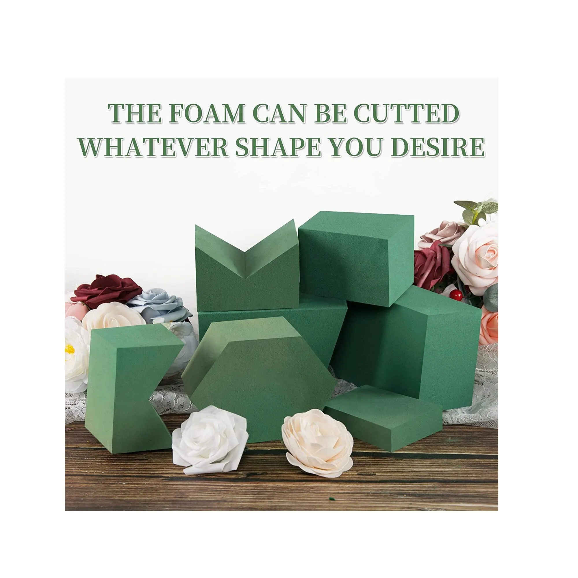 Toopify 6 Pcs Floral Foam | Wet and Dry Floral Foam Blocks Flower Arrangement Kit for Fresh or Silk Artificial Flowers