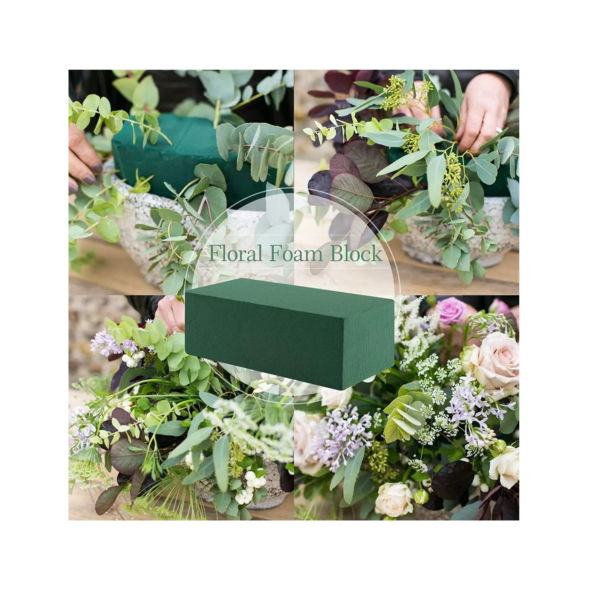 Toopify 6 Pcs Floral Foam | Wet and Dry Floral Foam Blocks Flower Arrangement Kit for Fresh or Silk Artificial Flowers