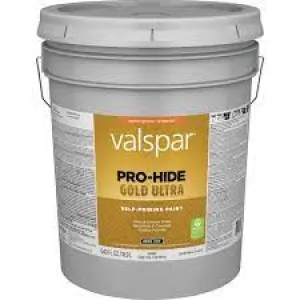 Valspar® Pro-Hide® Gold Ultra Interior Self-Priming Paint Semi-Gloss 5 Gallon Super One Coat White (5 Gallon, Super One Coat White)